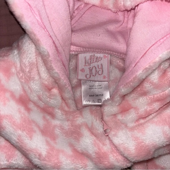 Disney Pink One Piece Footies with Bear Appliqué - Picture 3 of 3